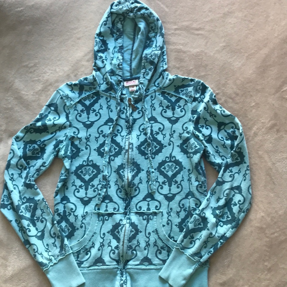 Mossimo Light Weight Pattern Full Zip Hoodie